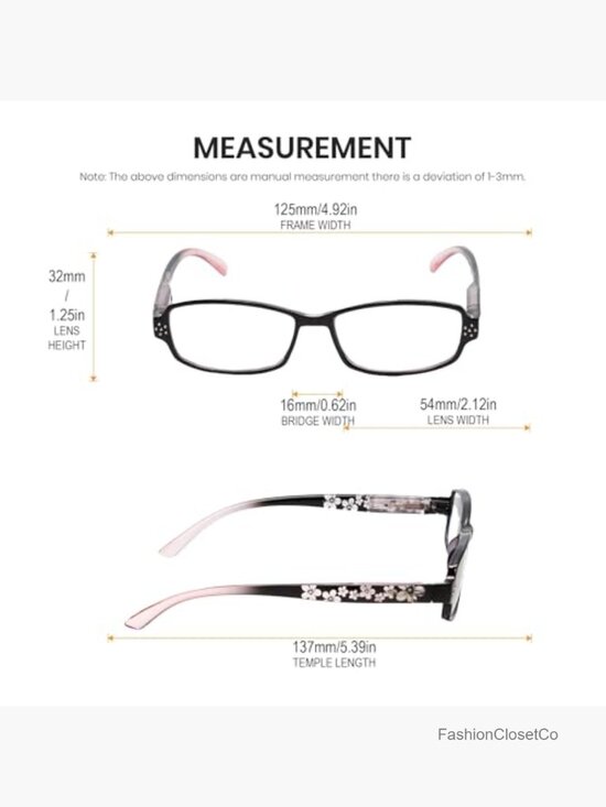 Oval Reading Glasses +2.00 Trendy Single Power Readers Fashion Eyeglasses